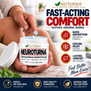 Nuturna Neuropathy Nerve Cream - Fast Acting Relief & Recovery Cream for Feet, Hands, Legs & Toes - Ultra Strength Menthol, Arnica, Aloe Vera, MSM - Non-Greasy, Soothing Comfort - 4 oz — 3