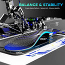 Welnove Carbon Fiber Sports Insoles with Arch Support | Jump Higer & Run Faster Stabilize Better Athletic Insoles for Running, Basketball | Shock Absorption & Energy Return,NOT for Cleats-XL - Blue — 2