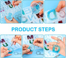 Mocoosy 134Pcs Alphabet Keychain Resin Molds Kit, Reversed Letter Number Silicone Mold Epoxy Resin Casting Molds Key… — 6