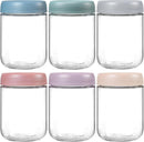 NETANY 6-pack 16 oz Overnight Oats Containers with Lids, Glass jars with Airtight Lids, Wide mouth Mason Salad jars,… — 1