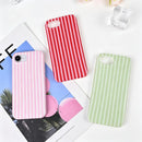 Cute Striped Case for iPhone 16e/17e 6.1",Pink/Yellow — 6