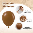 12inch Brown and Gold Balloons with Light Sand White Confetti Balloons | Brown Nude — 3