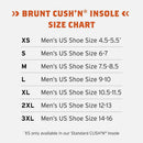 BRUNT High Arch CUSH’N Insoles - Comfort Work Boot Insoles with Added Support - Orthotic Arch Stabilizer - 3/4” Contoured Support Plate - Moisture Wicking - Anti-Odor Treatment — 5