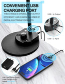 BOHON LED Desk Lamp with USB Charging Port 3 Color Modes Dimmable, Black — 4