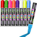 Celepen Window Chalk Markers for Cars Glass Washable, 8 Colors Jumbo Liquid Chalk Marker Pens with 10mm 3 in 1 Nib Wide Tip, Chalkboard Markers Car Window Paint Pen for Auto, Mirror, Poster | 8 pcs Standard 10 mm — 1