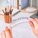 EBOOT 2 Pcs Clear Plastic Ruler Straight Ruler for School, 6 Inch, 12 Inch | 6 Inch,12 Inch — 3