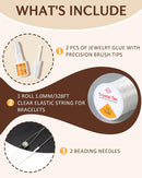 ZUAWAE Jewelry Glue for Elastic String, Bracelet Glues with 1mm Elastic String for Bracelets to Clay Beads Bracelet… — 2