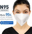 BNX N95 Mask NIOSH Certified MADE IN USA Particulate Respirator Protective Face Mask (10-Pack, Approval Number TC-84A-9315 / Model H95W) White — 5