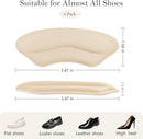 Heel Pads Cushions Inserts for Loose Shoes Heel Grips (Beige+Black,18Pcs) - Black and Beige | 9-pairs — 4