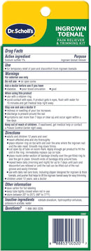 Dr. Scholl's INGROWN TOENAIL PAIN RELIEVER & TRIMMING KIT, 0.3 oz // Only OTC Treatment Proven to Relieve Ingrown Toenail Pain - Includes Medicated Gel + Foam Rings + Bandages + Clipper & Pusher Tools — 8