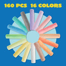 JOYIN 160 PCS Sidewalk Chalks Set-16 Colors Non-Toxic Washable Jumbo Chalk for Outdoor Art Play, Painting on Chalkboard, Blackboard and Playground — 2
