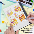 MeiLiang Watercolor Paint Set, 36 Vivid Colors in Pocket Box with Metal Ring and Watercolor Brush, Perfect for Students, Beginners and More | Solid Set 36 Color — 6