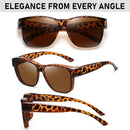 GEGURI Polarized Sunglasses Fit Over Glasses for Men Women, Oversized Square Sun Glasses UV400 Protection Shades | A10 Brown Tortoise/Brown — 3