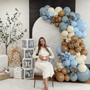 Dusty Blue Brown Balloon Arch Kit for Bear Baby Shower | Brown Blue — 2