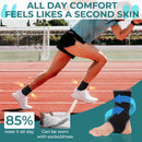 NeoTech Care Ankle Support Sleeve - Open Heel, Light, Elastic & Breathable Knitted Fabric - Medium Compression - For Men, Women, Kids - Right or Left Foot (Black Color, Size M, 1 Pair) — 8