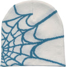 Pooyikoi Y2K Gothic Spider Pattern Wool Acrylic Knitted Hat Women Beanie Winter Warm Beanies Men Casual Skullies Outdoor - White 2 — 1