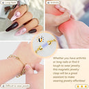 Magnetic Necklace Clasp and Closures with Double Lobster Clasp, 14K Gold and Silver Necklace Extenders for Women… — 4