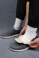 Men's Diabetic Shoes Large Size Plus Fertilizer Widening Shoes Adjustable Foot Swelling Shoes Non-Slip Double Insole Air Cushion Bottom Walking Shoes - Grey — 2