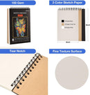 Prina 76 Pack Drawing Set Sketching Kit, Pro Art Supplies with 3-Color Sketchbook, Include Tutorial, Colored, Graphite, Charcoal, Watercolor & Metallic Pencil, for Artists Adults Teens Beginner — 5
