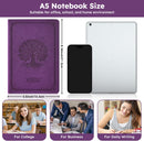 A5 Journaling Notebook, Hardcover Lined journal for Women Men writing, Note Taking, Personal Diary, 320 Pages 100GSM Thick Paper, Leather Cover Note book for School Office Supplies, 5.7'' X 8.4'' | 11.Purple — 2