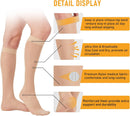 BSERA 2 Pairs Sheer Compression Socks for Women 15-20 mmHg Knee High | Beige | Medium — 4