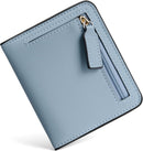 Toughergun Women’s Small Slim Leather Wallet with RFID Protection, Compact Bifold Mini Purse with Clear ID Window — 1