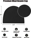 Wool Knit Beanie Hats for Men Women,Cuffless Winter Skull Caps — 5