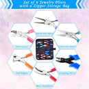 Acejoz Jewelry Making Tools Kit: 6pc Set, Including Needle Round Nose, Wire Cutters, Crimper & End Nippers for… — 2