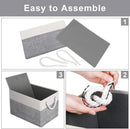 Fab totes Storage Bins Foldable Storage Baskets with Rope Handles — 4