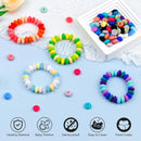 FIVEIZERO 180PCS Silicone Lentil Beads, 30 Colors 12mm Spacer Beads — 5