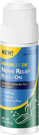 Magnilife DB Nerve Relief Roll On, 3 Oz, Topical Nerve Pain Relief for Feet, Legs, Hands & Arms, Helps Soothe Stabbing, Burning & Tingling Discomfort, Fast-Absorbing, Non-Greasy & Unscented Formula — 1