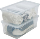 Simplify Storage Bins with Lids | Dimensions: 13.23"x 7.5"x 4.5" |6 Pack| Stackable | Nestable Bins | Great for Clothing | Books | Household Items | Shoes | Home Organization | Clear. — 2