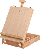 DEAYOU Wood Tabletop Easel Storage Box, Beechwood Portable Sketchbox for Painting, Adjustable Wooden Desktop Drawing Easel Case for Art Supplies, Painters, Adult, Student, Artist, Beginner — 1