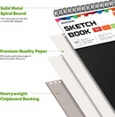 Soucolor Sketch Book,3 Pack 9"x12" Sketchbook for Kids Drawing Paper Pad | Black | 9" x 12" (Pack of 3) — 2
