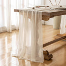 6Pcs White Cheesecloth Table Runner 120 Inches for Party Home Decor | Ivory | 35"x120"(Pack of 6) — 5