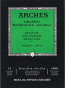 Arches Watercolor Paper Pad, 140 pound, Cold Press, 9"x12" — 1
