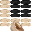 9 Pairs Heel Pads for Shoes High Heels, Inserts for Women Men, Heel Grips Liners Cushions, Protectors for Blisters Heel Pain and Slipping, Comfort Shoe Fillers for Sneakers Leather (Beige Black) - Beige Black | 9 Pairs — 1