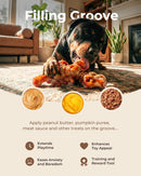 DinoBone 2-Pack Tough Dog Chew Toys for Aggressive Chewers, Bacon Flavor