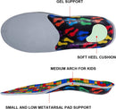 Kids Medium Arch Orthotics Low and Comfort Metatarsal Pad Inserts Relieve Plantar Fasciitis Foot Pains with Gel Heel Cushion - Multicolor — 3