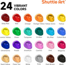 Shuttle Art Acrylic Paint and Brush Set Bundle, 24 Colors Acrylic Paint and 12 PCS Brush with Case — 2