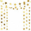6PCS Gold Star Garland Decorations - 78 Feet Double Side Hanging Stars Decorations for Ceiling, Paper Star Garland Gold Star Streamers for Birthday Wedding Engagement Homecoming Classroom Party — 2