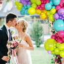 MEBAY Rainbow Balloons Garland Arch Kit, 146Pcs 5 Assorted Color Latex Balloon Different Sizes 18 12 10 5 Inch for Gender Reveal Baby Shower Wedding Birthday Party Decoration | 146-mint Green-purple-yellow-hot Pink-teal — 7