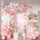 Light Pink Balloon Arch Kit, Baby Pink White Balloon Garland Kit — 1