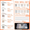 TOAOB 150pcs Hypoallergenic Earring Hooks Mixed Colors Ear Wire Hooks Earring Making Kit with 1000pcs Open Jump… — 3