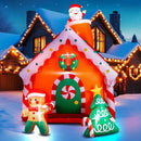 MGparty 7.5 FT Tall Christmas Inflatables Gingerbread House Built-in LED Lights Blow Up Christmas Decor for Xmas Party Holiday Outdoor Garden Lawn Yard Decorations — 6