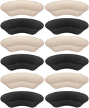 Heel Grips Liner Cushions Inserts for Loose Shoes, Heel Pads Snugs for Shoe Too Big Men Women, Filler Improved Shoe Fit and Comfort, Prevent Heel Slip and Blister (Pale Apricot+Black(6 Pairs)) — 1