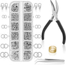 Anezus 1200PCS Jump Rings for Jewelry Making Kit, Jump Rings and Necklace Clasps with Jump Ring Pliers Tools for… — 1