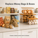 3 Pack Pantry Organizers and Storage Bins with Bamboo Lids,Trash Bag Holder — 3