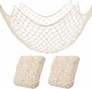 2 Pack Fish Net Decorations for Party, Natural Cotton Hawaiian Table Runner Party Fishing Net Decorative, Nautical Themed Decor Cotton Fishnet Under The Sea Pirate Ocean BeachHalloween Decor | 2pack-a — 1