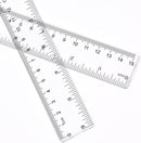 Unjoo Clear Plastic Ruler 6 Inch Straight Rulers, for School, Office, 2pcs | 6in/2pcs | 6in — 3